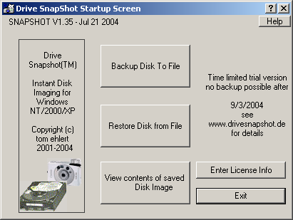 Drive Snapshot screenshot 1