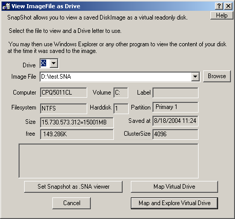 free Drive SnapShot 1.50.0.1235