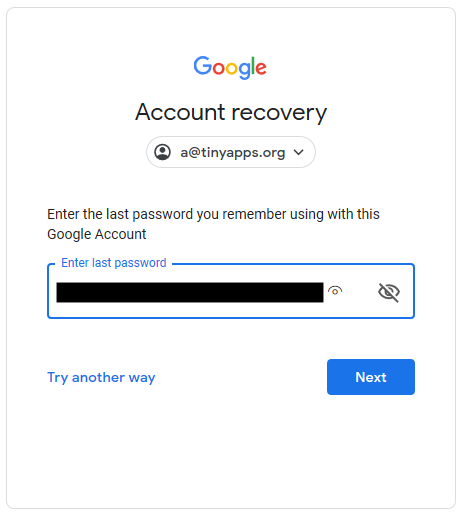 Account recovery