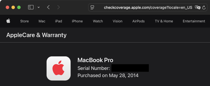 Apple serial number lookup enshitification