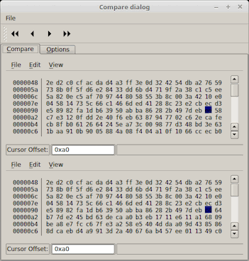 lfhex with cursor offset