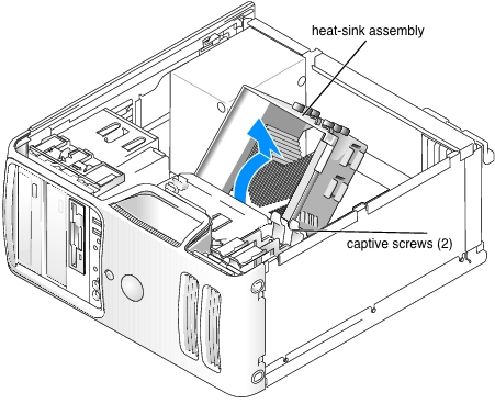 Removing the heatsink assembly